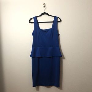 Cobalt Blue Peplum Dress